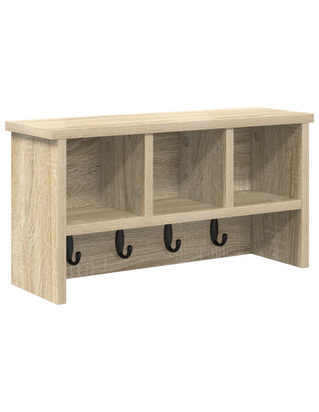 Appendiabiti a muro rovere sonoma 50 x 16 x 26 cm