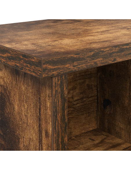 Appendiabiti a muro con lo scaffale Rovere fumo 50 x 16 x 26 cm