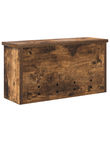 Appendiabiti a muro con lo scaffale Rovere fumo 50 x 16 x 26 cm