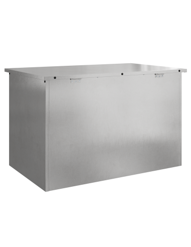 Scatola di Stoccaggio Esterno Argento 80 x 50,5 x 50 cm Acciaio