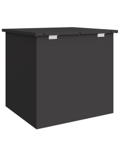 Scatola di Stoccaggio Esterno Nero 55 x 50,5 x 50 cm Acciaio