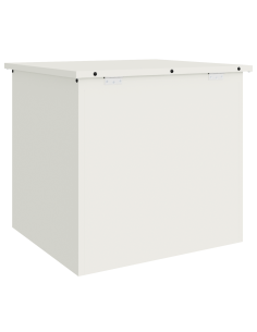 Scatola di Stoccaggio Esterno Bianco 55 x 50,5 x 50 cm Acciaio