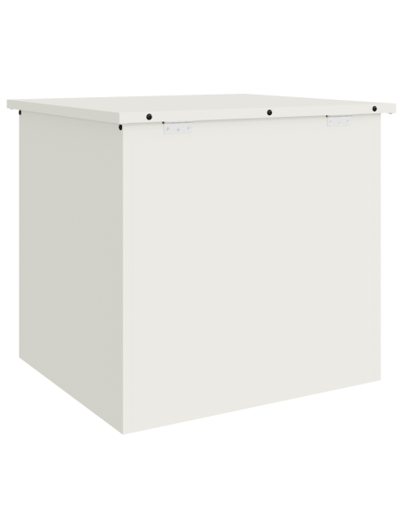 Scatola di Stoccaggio Esterno Bianco 55 x 50,5 x 50 cm Acciaio