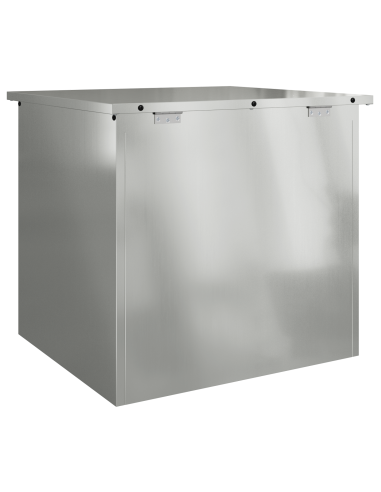 Scatola di Stoccaggio Esterno Argento 55 x 50,5 x 50 cm Acciaio