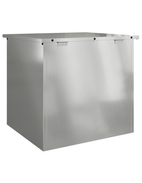 Scatola di Stoccaggio Esterno Argento 55 x 50,5 x 50 cm Acciaio