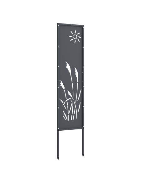 Pannello Decorativo da Giardino Antracite 32 x 140 cm