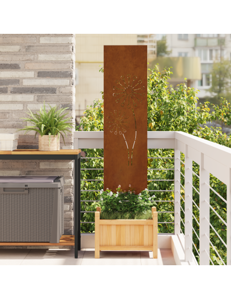 Pannello Decorativo da Giardino Ruggine 32 x 140 cm