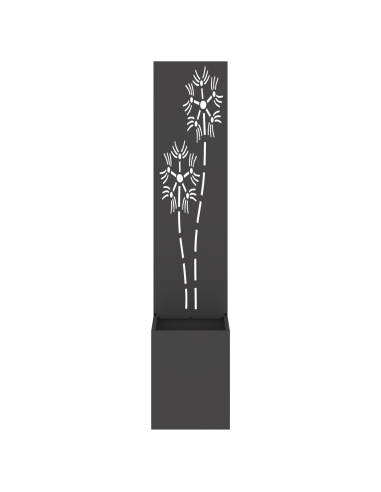 Schermo per privacy in giardino Floreale Nero 32 x 140 cm