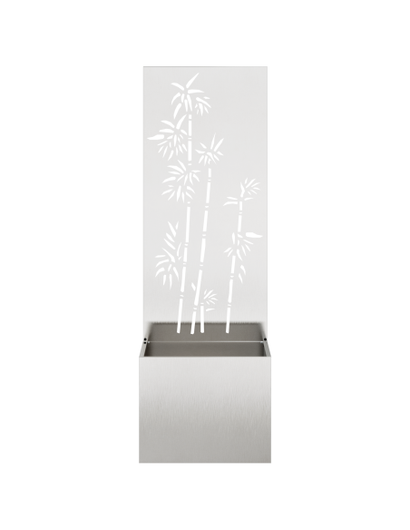 Vaso da Giardino con Pannello Decorativo Argento 50 x 140 cm