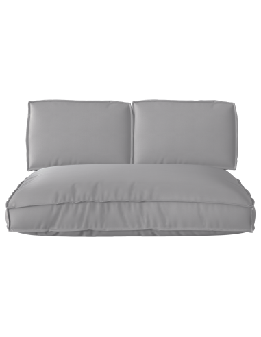 Set di Cuscini 3 pcs Grigio Tessuto Oxford