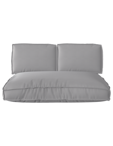 Set di Cuscini 3 pcs Grigio Tessuto Oxford