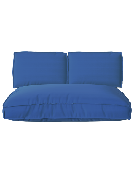 Set di Cuscini per Pallet con cuscino 3 pcs Blu Reale