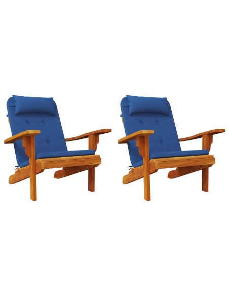 Cuscini per sedie 2 pcs Blu 58 x 77 x 4,5 cm Tessuto Oxford