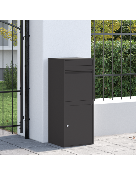 Cassetta per pacchi Nero 41 x 38 x 103 cm Acciaio