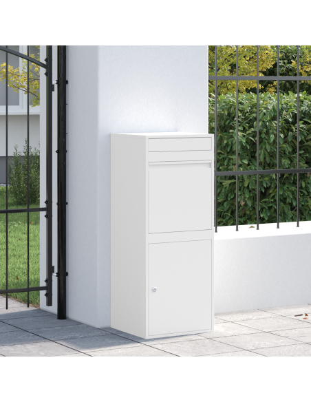 Cassetta per pacchi Bianco 41 x 38 x 103 cm Acciaio