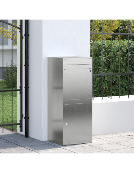 Cassetta per pacchi Nero 41 x 38 x 103 cm Acciaio inossidabile