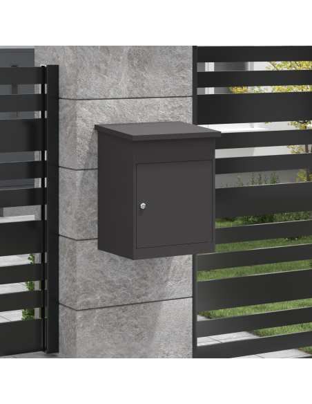Cassetta per pacchi Nero 44 x 35 x 59 cm Acciaio