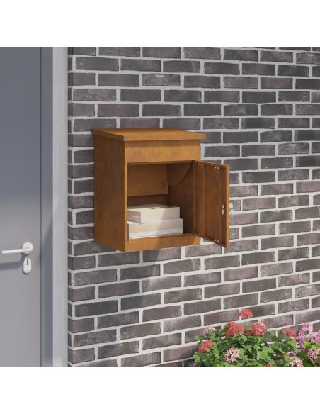 Cassetta per pacchi Ruggine 44 x 35 x 59 cm acciaio corten
