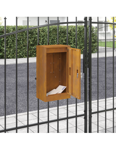 cassetta postalepastkastei con porta Ruggine 30 x 20 x 55 cm