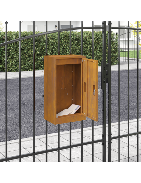 cassetta postalepastkastei con porta Ruggine 30 x 20 x 55 cm