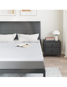 Topper al cocco Bianco 160 x 200 cm Tessuto Jacquard