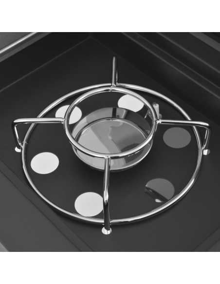 Griglia Barbecue a Gas Argento Acciaio con Tubo Metallico