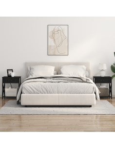 Armadio da Notte 2 pcs Rovere Nero 41 x 31 x 51 cm