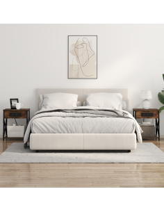 Armadio da Notte 2 pcs Rovere fumé 41 x 31 x 51 cm