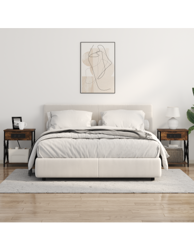 Armadio da Notte 2 pcs Rovere fumé 41 x 31 x 51 cm