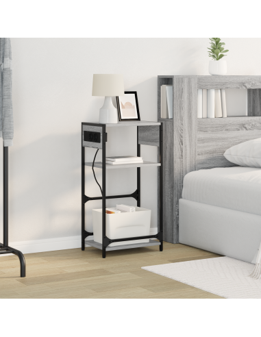 Armadio da Notte Grigio Sonoma 40 x 27 x 76 cm