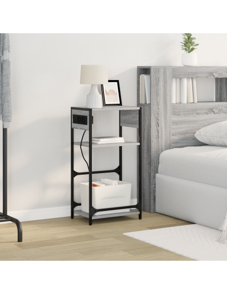 Armadio da Notte con cassetto Grigio sonoma 40 x 27 x 76 cm