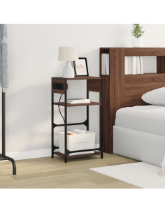 Armadio da Notte Rovere Marrone 40 x 27 x 76 cm