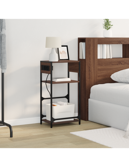 Armadio da Notte con cassetto Rovere marrone 40 x 27 x 76 cm