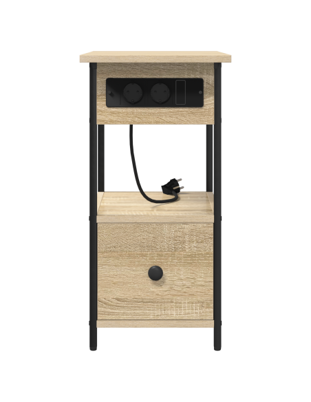 Armadio da Notte con cassetto rovere sonoma 60 x 30 x 61 cm