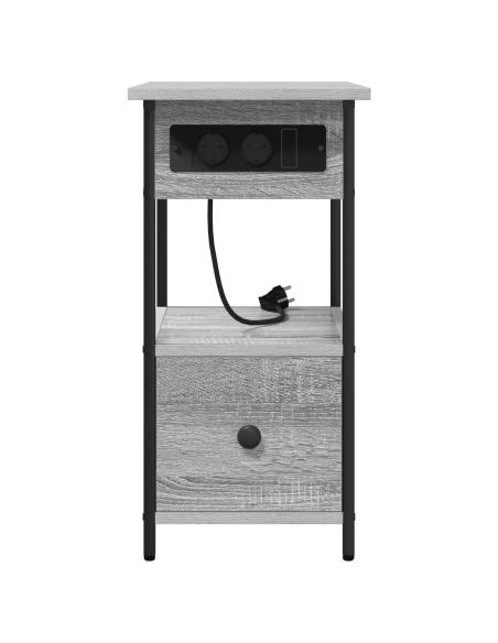 Armadio da Notte con cassetto Grigio sonoma 60 x 30 x 61 cm