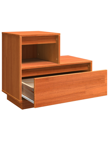 Armadio da Notte con cassetto Marrone cerato 60 x 34 x 51 cm