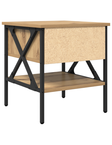 Comodino con cassetto rovere artigianale 40 x 42 x 45 cm