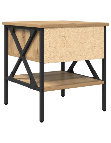 Comodino con cassetto rovere artigianale 40 x 42 x 45 cm