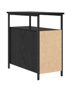 Armadio da Notte Rovere nero 30 x 60 x 60 cm Legno multistrato