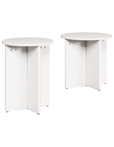 Tavolino da salotto 2 pcs Bianco
