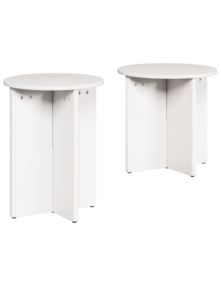 Set di Tavolini da Caffè 2 pcs Bianco 41.5 x 41.5 x 41 cm