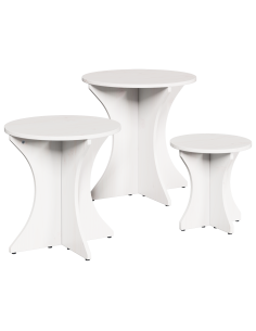 Tavolino da salotto 3 pcs Bianco
