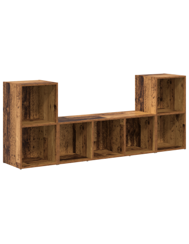 Set mobile TV 3 pcs Marrone Legno multistrato