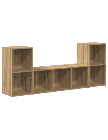 Set mobile TV 3 pcs Marrone Legno multistrato