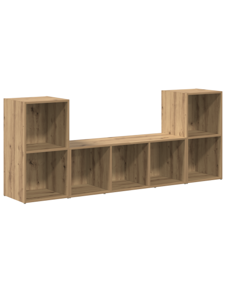 Set mobile TV 3 pcs Marrone Legno multistrato