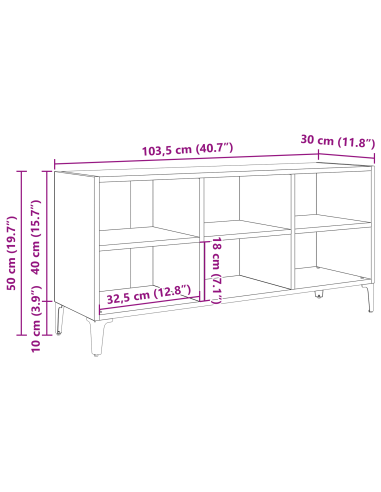 Set mobile TV Marrone 103,5 x 30 x 50 cm Legno multistrato