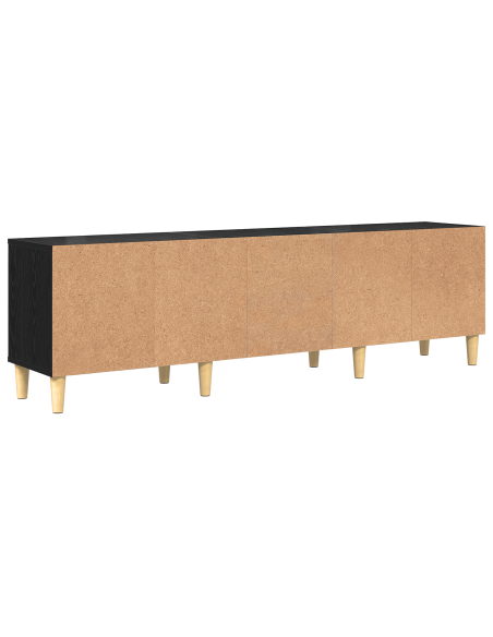 Mobile TV Rovere nero 150 x 30 x 45 cm Legno multistrato