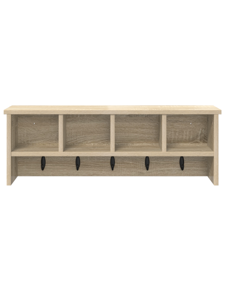 Appendiabiti a muro rovere sonoma 75 x 16 x 26 cm