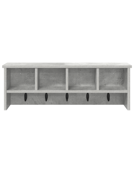 Appendiabiti a muro Grigio cemento 75 x 16 x 26 cm