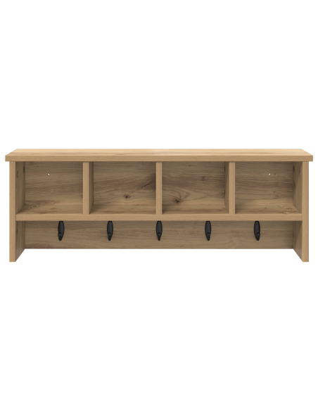 Appendiabiti a muro rovere artigianale 75 x 16 x 26 cm